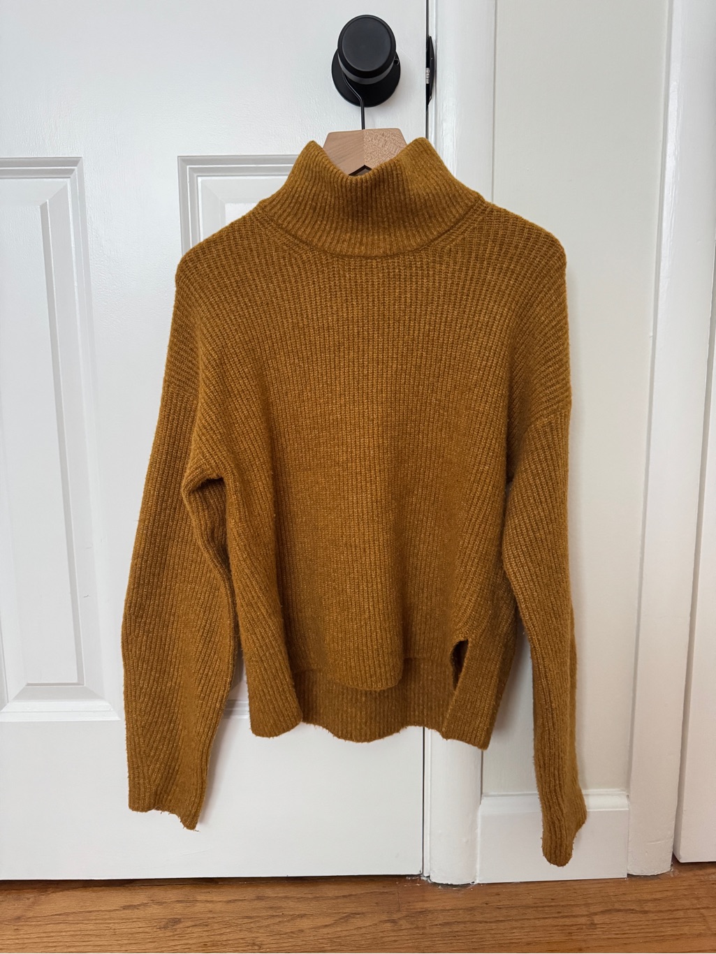 Abercrombie & Fitch Mustard Ribbed Turtleneck Sweater Xxs